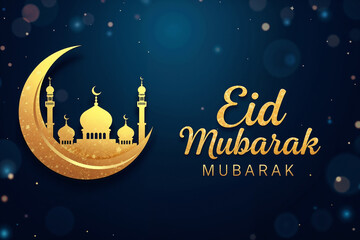 Eid Mubarak Greetings Card Design, Eid Mubarak post, Islamic concept vertical image	
