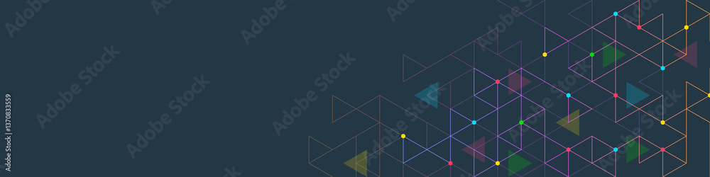 Aufkleber Abstract background with a geometric pattern of triangle shapes. Graphic design element