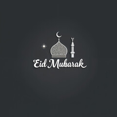 Eid Mubarak Greetings Card Design, Eid Mubarak post, Islamic concept vertical image	
