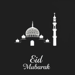 Eid Mubarak Greetings Card Design, Eid Mubarak post, Islamic concept vertical image	
