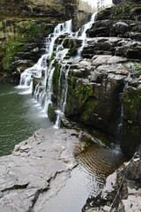 waterfall in new lanark scotland