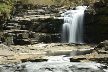 waterfall in new lanark scotland