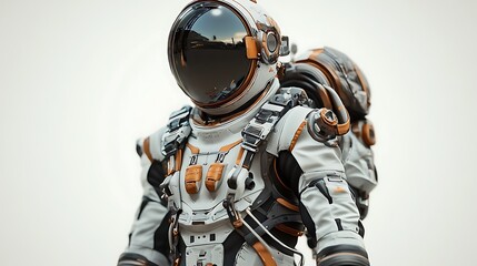 Fototapeta premium Form-fitting astro-suit with dynamic texture shifts and adjustable color modulation 