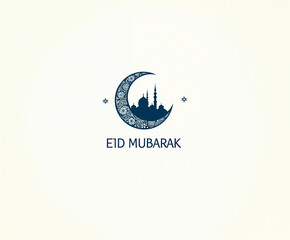 Eid Mubarak Greetings Card Design, Eid Mubarak post, Islamic concept vertical image	
