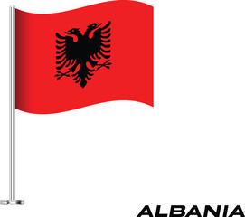 Flag Of Albania, Albania flag vector, National flag of Albania. Table flag of Albania.