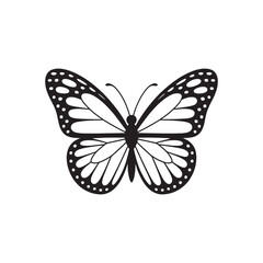 butterfly icon vector isolated on white background