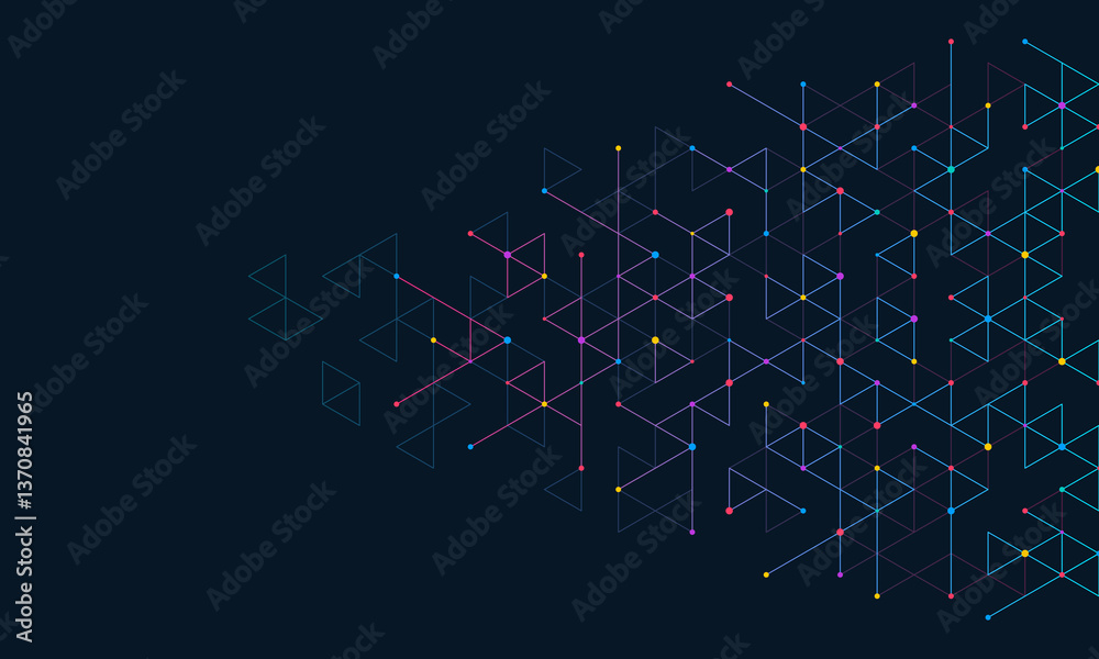 Aufkleber Abstract background with a geometric pattern of triangle shapes. Graphic design element