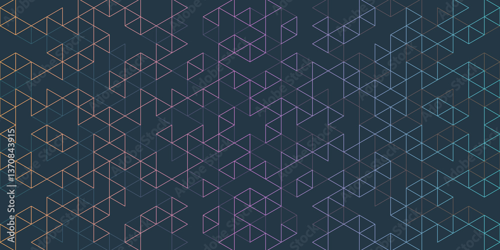 Poster Abstract background with a seamless geometric pattern of simple triangle shapes. Stylish texture