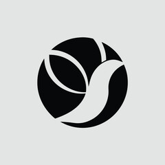 Elegant Black Silhouette Bird Logo Design, ai generated