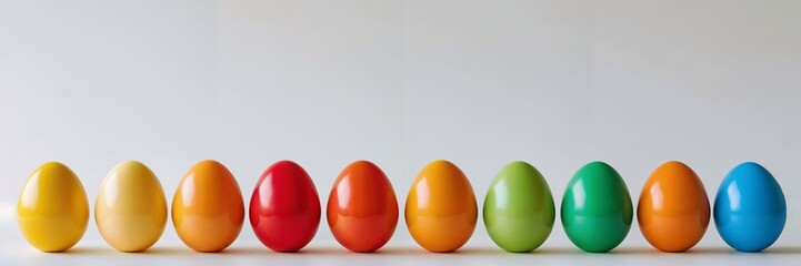 easter eggs on a white background