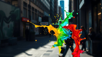 Rainbow Swirl Fluid Art Background, 8K ultra HD desktop wallpaper background