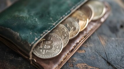 Secure Crypto Wallet with Multiple Digital Currencies Displayed