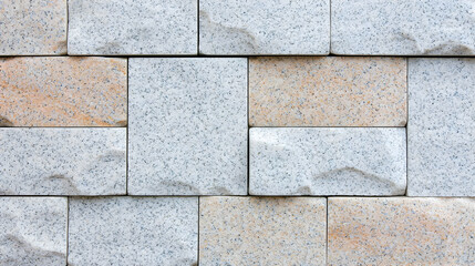 Beige And White Stone Tiles Wall Pattern