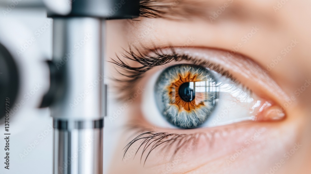 Aufkleber precision ophthalmic imaging high-resolution macro eye examination revealing iris complexity for adv