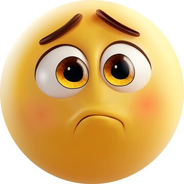 3D vector of Sad Emoji face