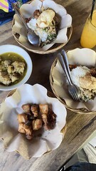 Indonesian food with simple presentation