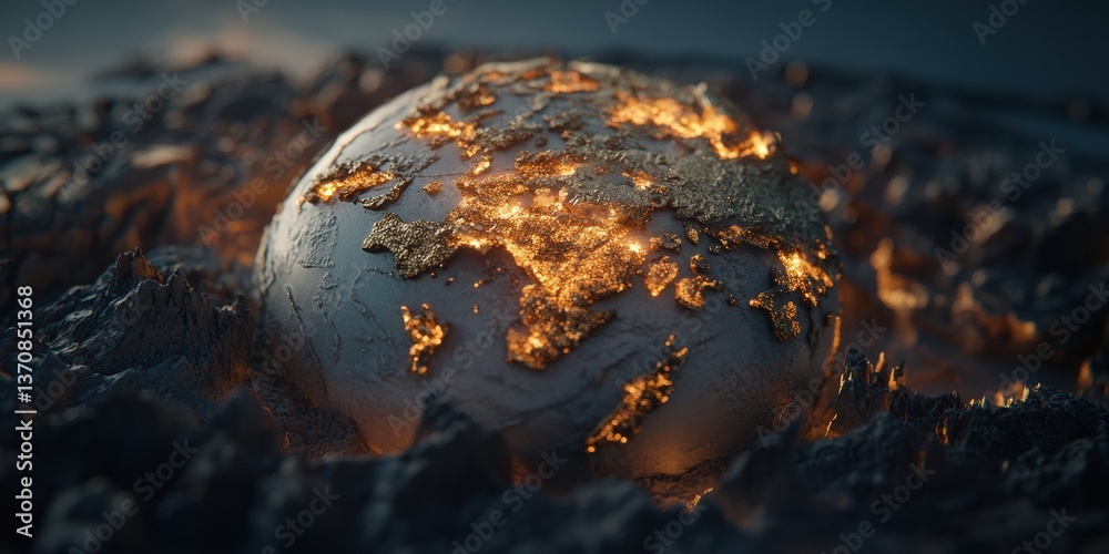 Poster Global Connectivity Reimagined Luminescent Earth Visualization with Geospatial Mapping - Immersive Tech Insight for Digital Transformation and International Strategy