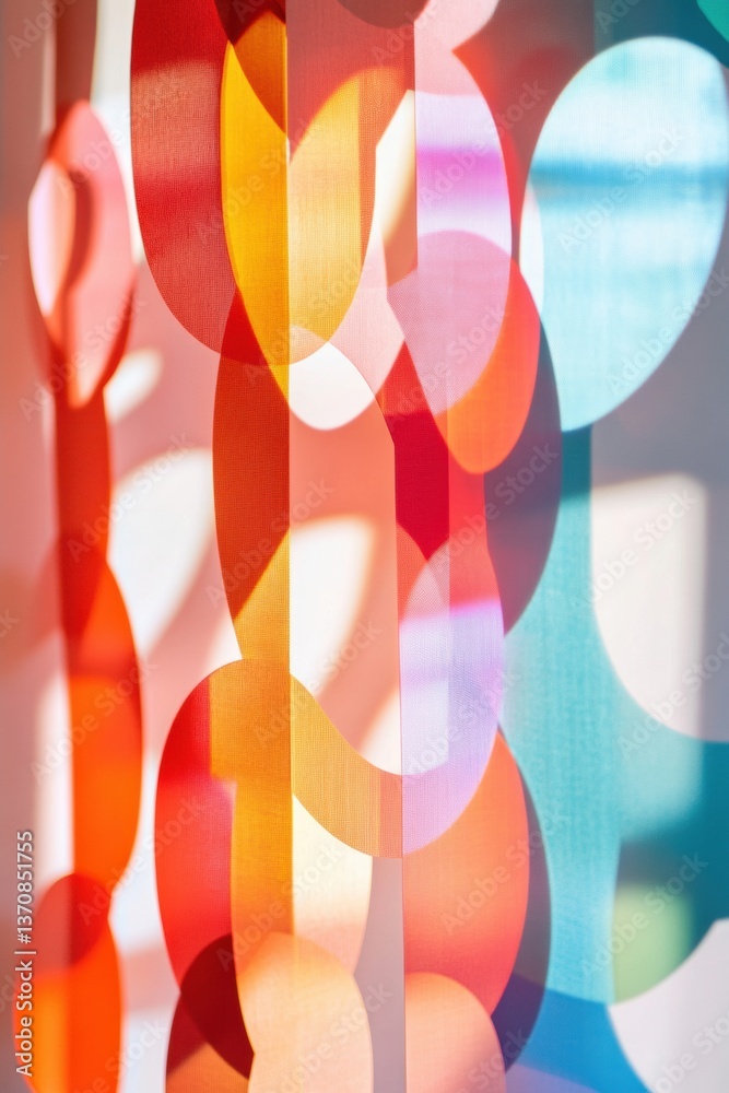 Leinwandbilder Chromatic Flow Translucent Geometric Abstraction - Innovative Digital Design Visualization for Creative Marketing and Brand Identity Storytelling