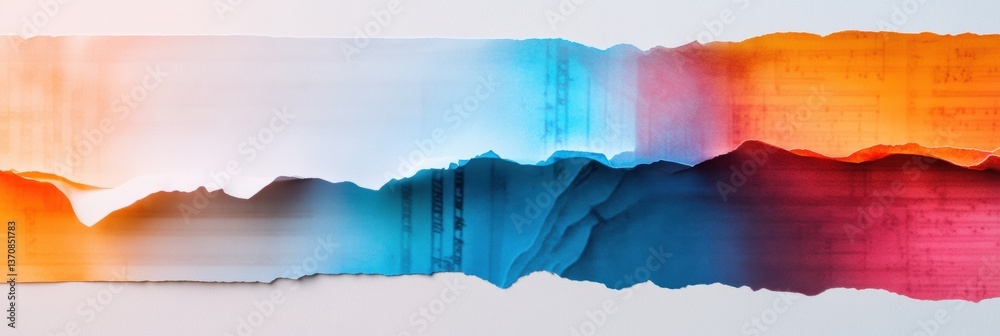 Aufkleber immersive digital texture exploration gradient landscape fusion - innovative design trend for creati