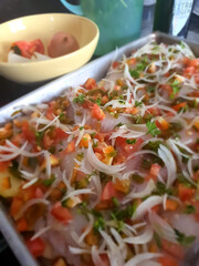 salad with fish and vegetables