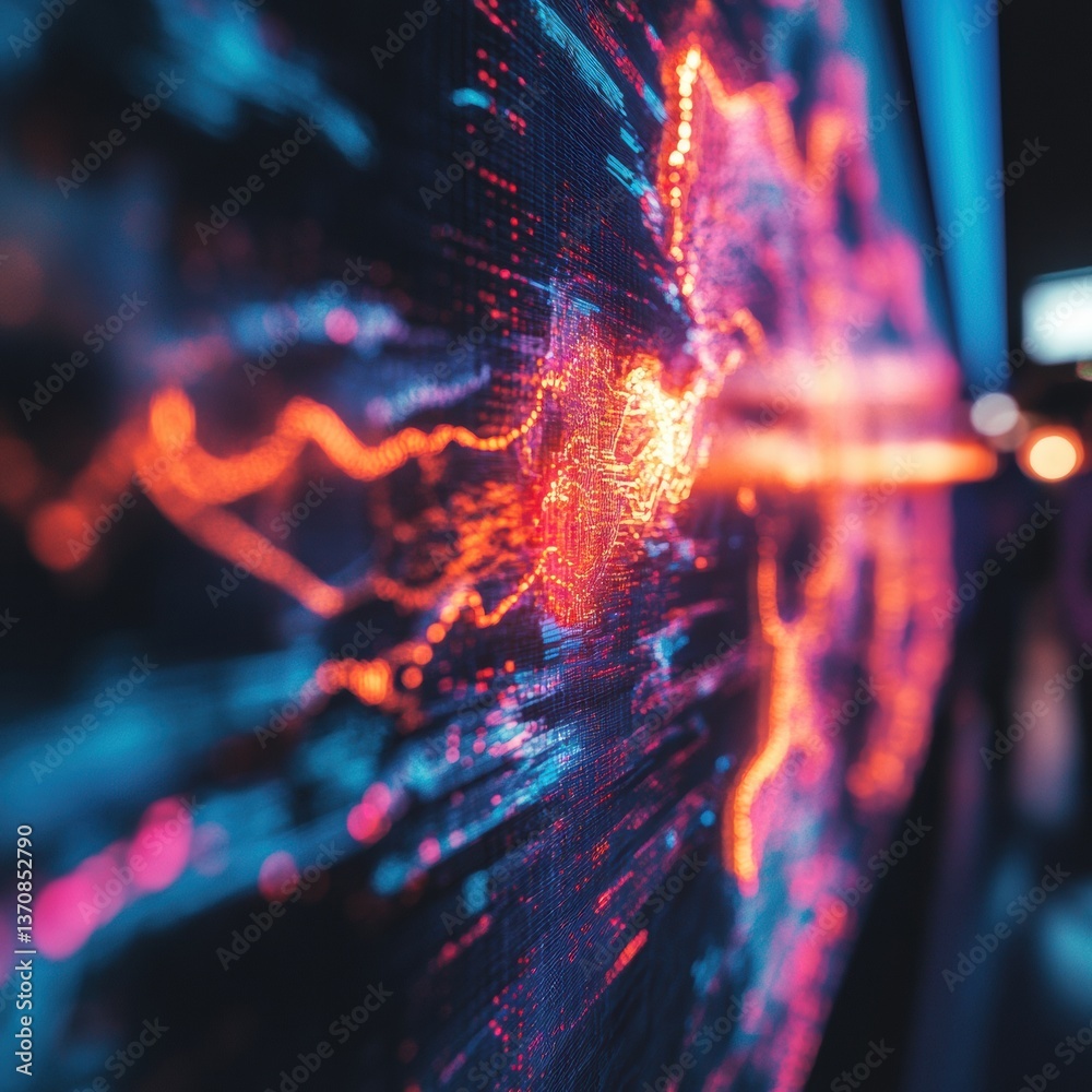 Poster Quantum Visualization Next-Gen Digital Neuromorphic Interface Revealing Dynamic AI Data Flows in Cybernetic Chromatic Abstraction for Technological Innovation