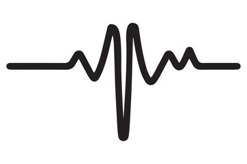 Heartbeat Silhouette Vector Graphic Simple and Clear Design