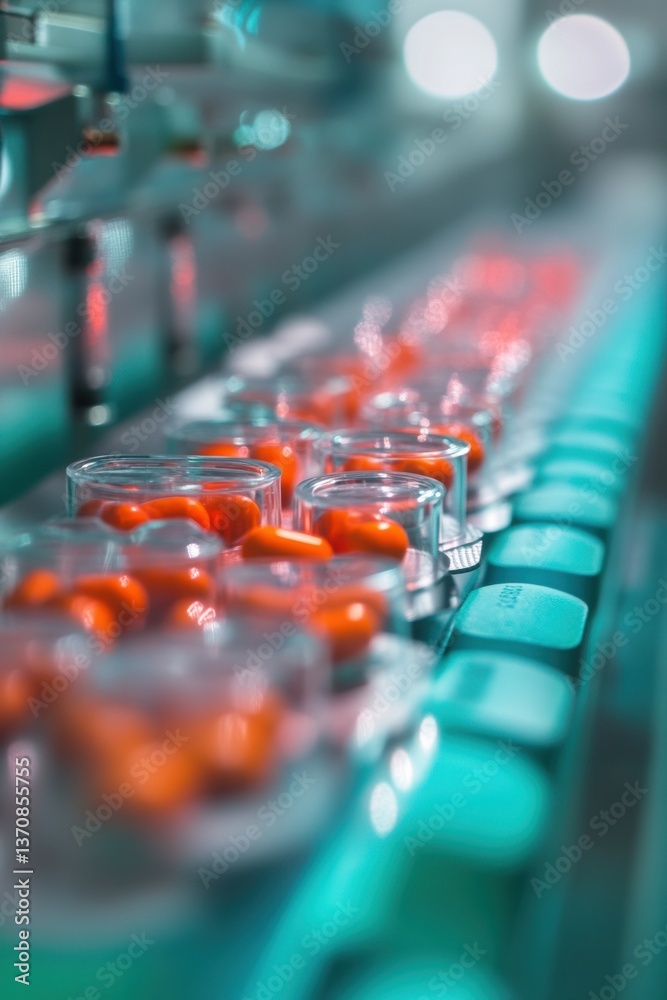 Poster next-gen pharma innovation high-precision automated medication filling system showcasing advanced ma