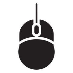 Computer Mouse Silhouette Vector Design Peripheral Input Device