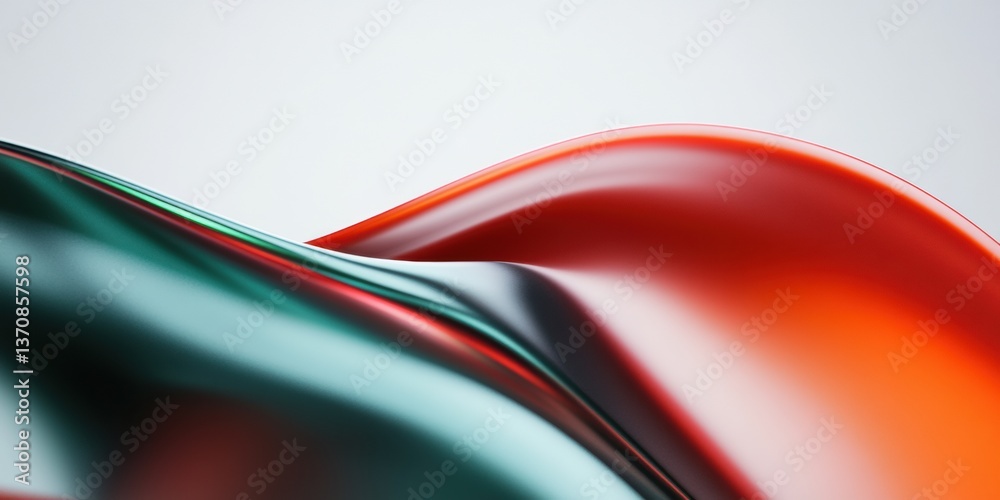 Aufkleber Fluid Dynamics Visualization Cutting-Edge Parametric Design Showcasing Innovative Material Flow and Next-Generation Architectural Conceptualization