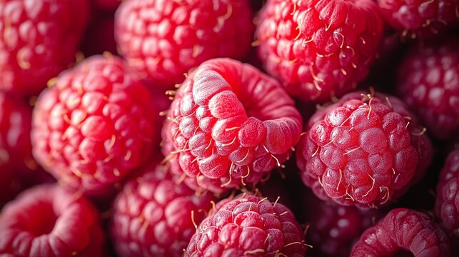 red raspberries background