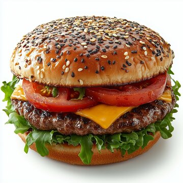 hamburger on a white background