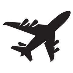 Obraz premium Large Airplane Silhouette Vector for Aviation and Travel Projects