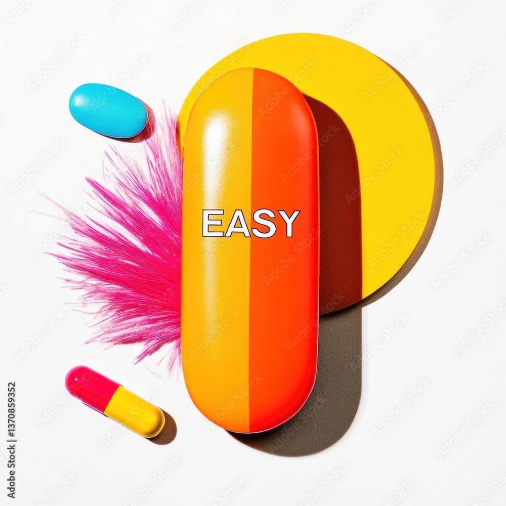 Poster Bold UX Design Breakthrough Vibrant EASY Digital Interface Button Revolutionizing User Experience with Colorful Minimalist Tech Innovation