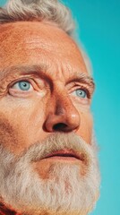 Neurodiversity and Aging Expressive Silver-Haired Mature Male Revealing Emotional Vulnerability in High-Definition Wellness Marketing Narrative