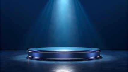 Obraz premium Spotlight Blue Stage Podium