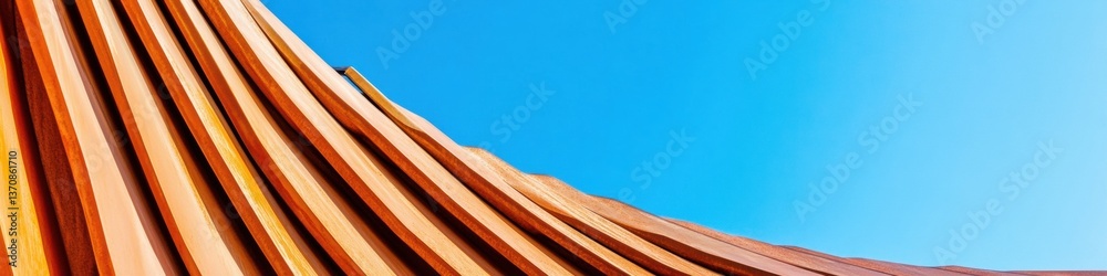 Poster kinetic architecture curved metallic parametric design showcasing sustainable innovation in modern i