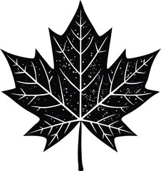 Canadian Maple Leaf Silhouette Vector