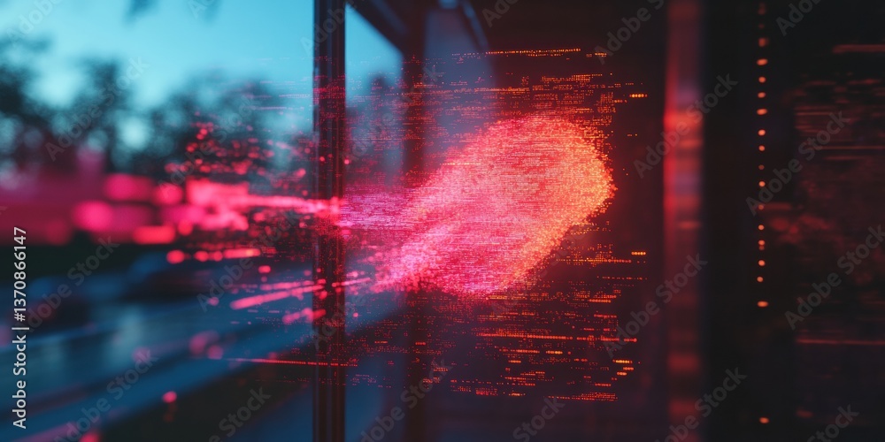Poster Cyberpunk Digital Flow Immersive AI-Driven Visualization of Code Dynamics in Neon Quantum Aesthetics - Next-Gen Software Engineering Innovation