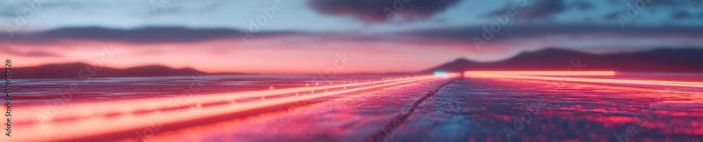 Poster Luminescent Digital Infrastructure Quantum Flow Visualization of AI Data Highways Transforming Technological Landscapes with Immersive Geometric Light Streams