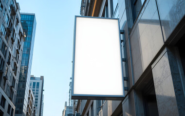 Street Signage Mockup on a Building Wall in a City