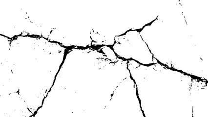 Grungy, grunge effect, grunge texture, dry land crack effect, Vector surface cracks and fissures in ground. and surface and scratches Transparent background.