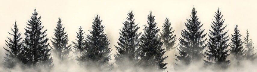 Misty Forest Scene