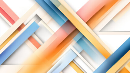 Obraz premium Abstract geometric composition with overlapping colorful lines and gradients, creating dynamic and modern design. smooth blending of warm and cool tones adds depth and vibrancy