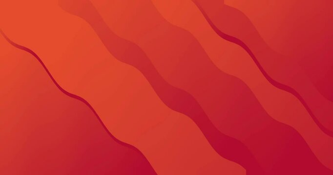 Abstract orange gradient background with waves seamless loop