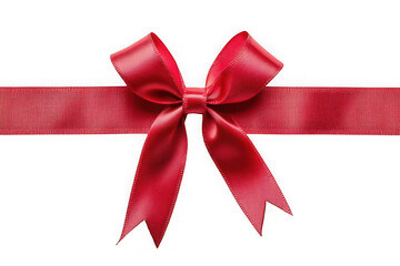 Fototapeta premium red bow isolated on white Background