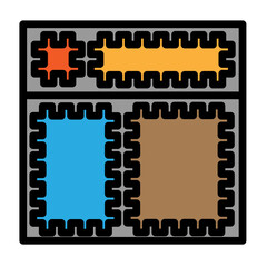 Stamp Album Vector Filled Icon Design