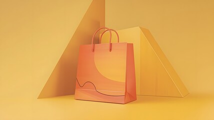 A shopping bag mockup set on a vibrant  background, showcasing its design.