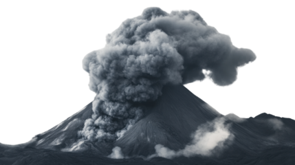 smoke from the volcano