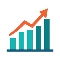 Business Graph Analysis and Performance Chart design icon