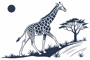 giraffe in the grass